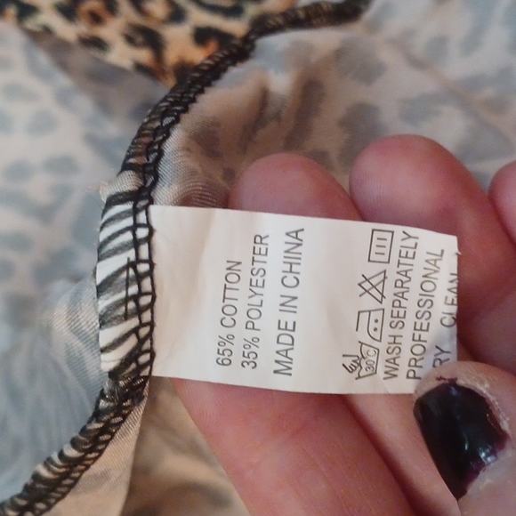 Leopard satin gown, sz S - Picture 5 of 5
